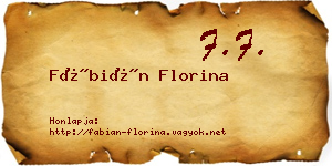 Fábián Florina névjegykártya